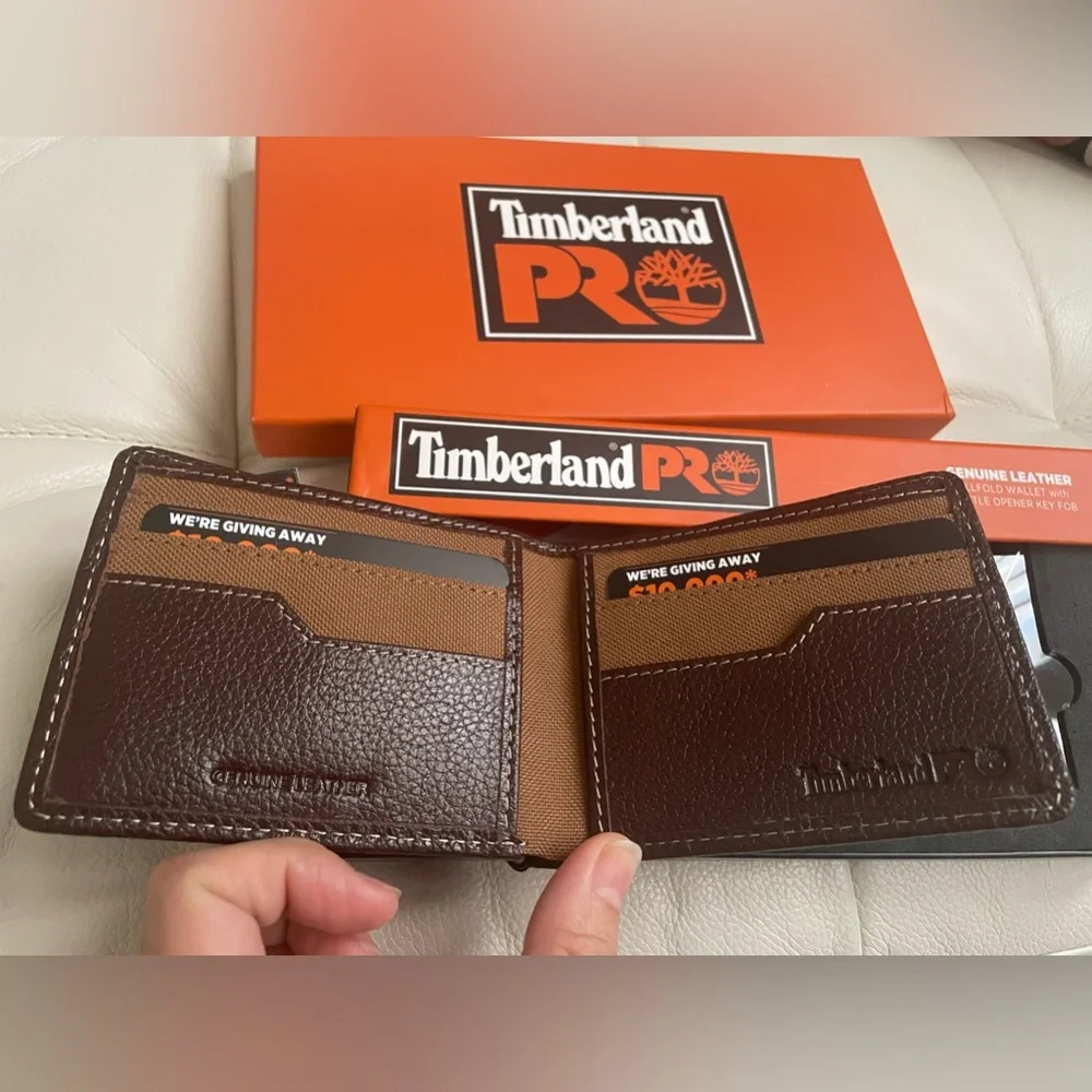 Timberland Bifold Wallet & Bottle Opener Set NWT